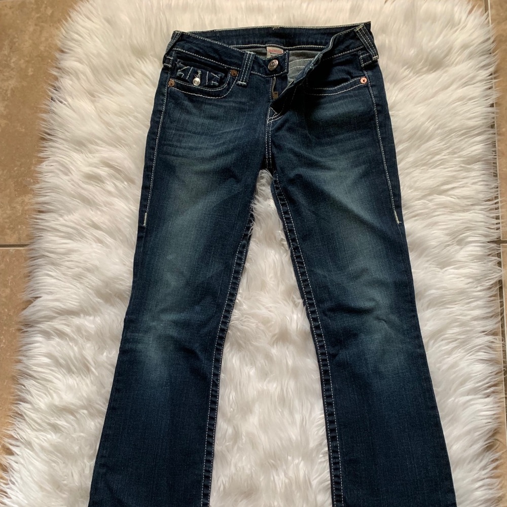 Dark blue jean bootcut